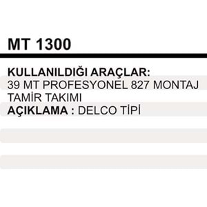MONTAJ TAMIR TAKIMI 39MT PRO