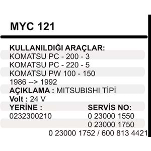 MARS YASTIK GOVDELI KOMAT PC-220-5/200-3