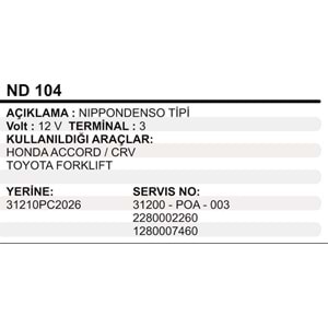 MARS OTOMATIGI TOYOTA ACCORD CRV