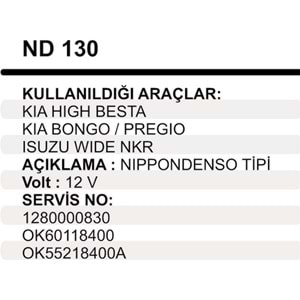 MARS YASTIGI GOVDELI KIA BONGO