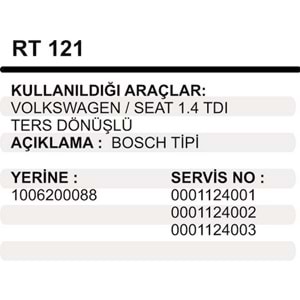 RED.TM.TK VW SEAT 1,4TDI