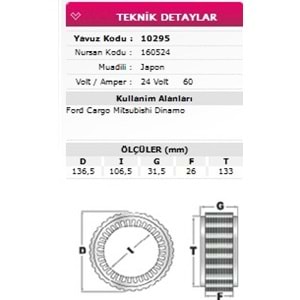 ALT STATOR FORD CARGO 24V 60A 160524