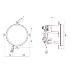 KISA HÜZME FAR 24V PARKLI H7 AMP.AYAR MOTORLU