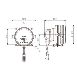 FAR SİS CADFACE 24V BONE K.LU ÇİZGİLİ CAMLI