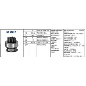 M.DİŞLİSİ 9 DİŞ SUZUKI VİTARA JİMMY MİT.