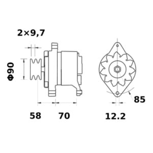 IA0329 ALT.12V 65A SAME FIAT 3 KULAK