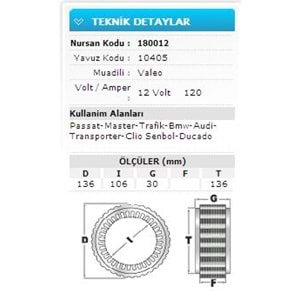 12V 120A VW PAS-MAST-TRAF-BMW-AUDI-T.POR-CL 10405