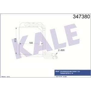 KALORIFER RADYATOR VOLKSWAGEN TRANSPORTER T5-T6