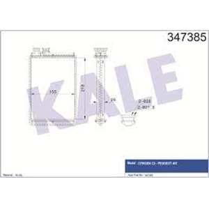 KALORIFER RADYATOR PEUGEOT 407-C5 III-C6 (04+)