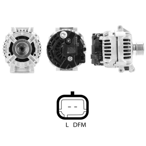 ALTERNATOR 12V 98 AMP DACIA / OPEL / RENAULT (0124415014) (KAVRAMALI KASNAKLI)