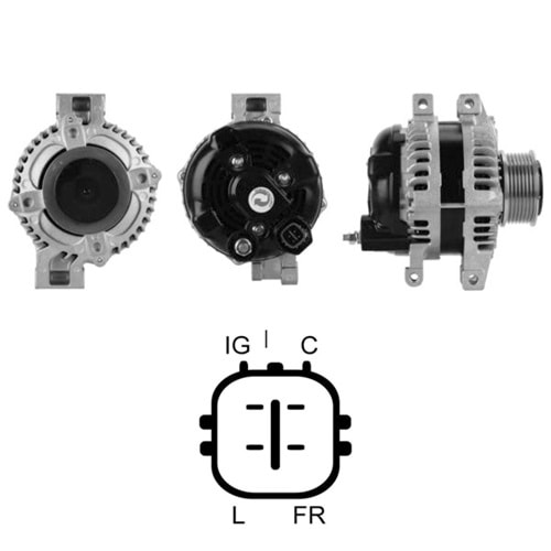ALT. ALTERNATOR 12V 120 AMP HONDA ACCORD 2.0 - 2.2 - 2.4 - CIVIC - CR-V - FR-V 2.2 ı CTDı (104210-3911)