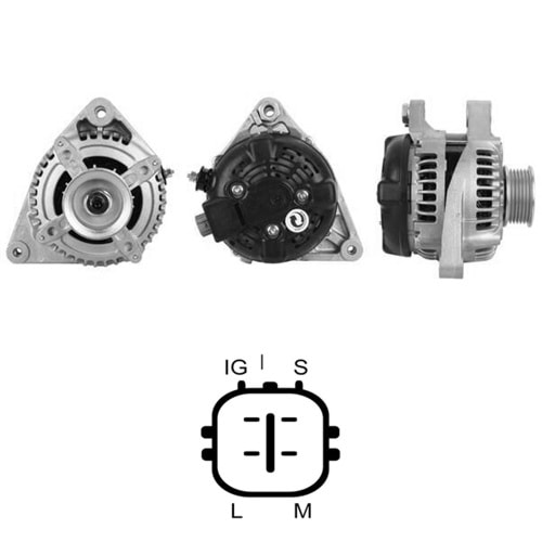 ALT. ALTERNATOR 12V 130 AMP LEXUS RX 330 3.3 / TOYOTA HIGHLANDER - SIENNA 3.3 (104210-3660)