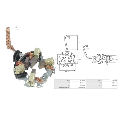 MARS KOMUR YUVASI 12V MITSUBISHI / RENAULT / VOLKSWAGEN (BSX 157-158) (6 X 18 X 14.5) (BO 1582)