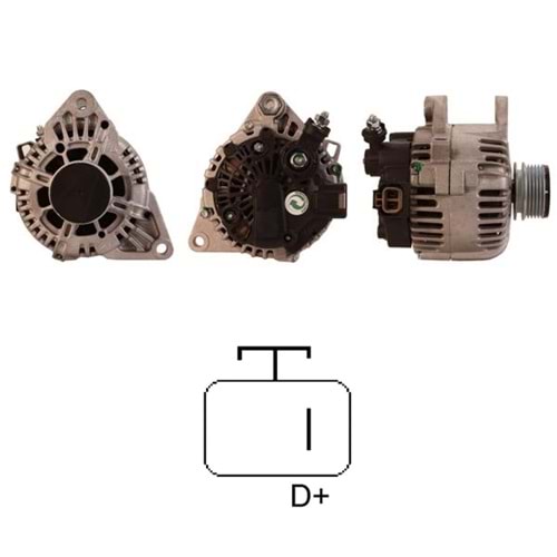 ALTERNATOR 12V 120 AMP HYUNDAI ACCENT 1.5 CRDI - ELENTRA 1.6 CRDI / KIA CEED 1.6 CRDI - RIO 1.5 CRDI - CARENS