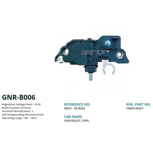 ALTERNATOR KONJEKTOR 12V OPEL ASTRA - CORSA - ZAFIRA 14mm (L)