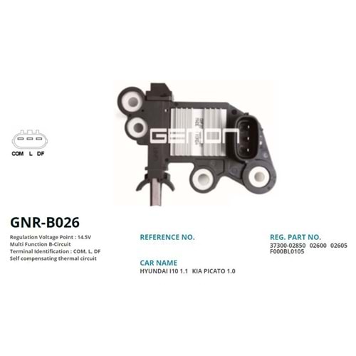 ALTERNATOR KONJEKTOR 12V HYUNDAI I10 1.1 / KIA PICATO 1.0 (COM. L. DF)