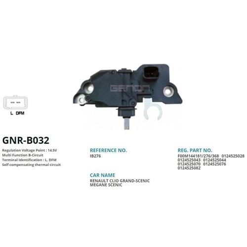 ALTERNATOR KONJEKTOR 12V RENAULT CLIO - GRAND SCENIC - MEGANE - SCENIC (L. DFM)