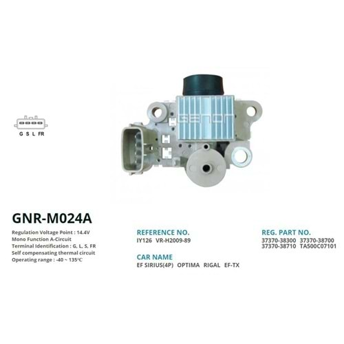 ALTERNATOR KONJEKTOR 12V HYUNDAI ELENTRA - SONATA 95 AMP ALTERNATOR (4 FIS) - 4 FIS AKTIF) (G, L, S, FR)