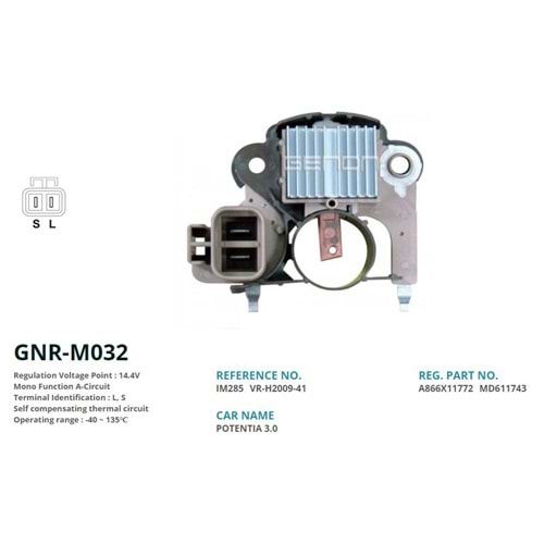 ALTERNATOR KONJEKTOR 12V HYUNDAI SONATA / KIA / MITSUBISHI GALANT (L, S)