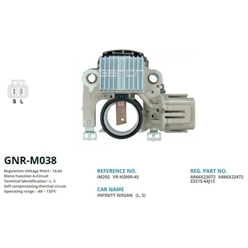 ALTERNATOR KONJEKTOR 12V NISSAN SUNNY 1.3-1.5-1.6-1.8L (L, S)