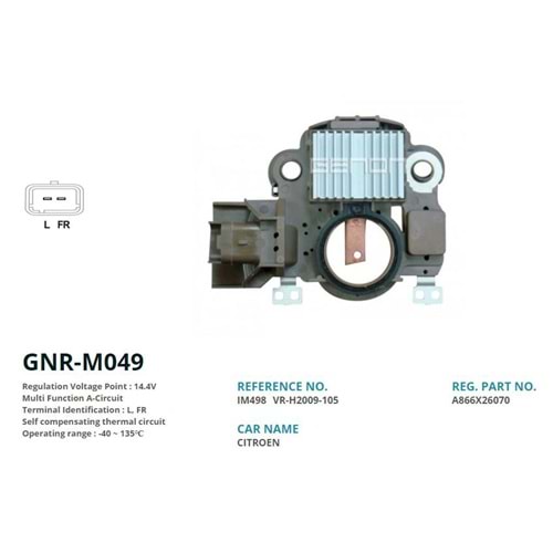 ALTERNATOR KONJEKTOR 12V PEUGEOT PARTNER 2.0 HDI 306-307 HDI / CITROEN BERLINGO 2.0 HDI (L, FR)