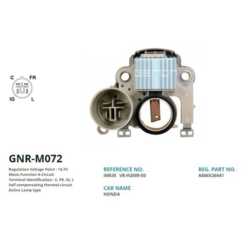 ALTERNATOR KONJEKTOR 12V HONDA CIVIC (C, FR, IG, L)