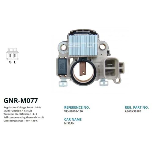 ALTERNATOR KONJEKTOR 12V NISSAN (L, S)