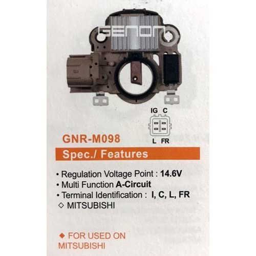 ALTERNATOR KONJEKTOR 12V MITSUBISHI (I, C, L, FR)