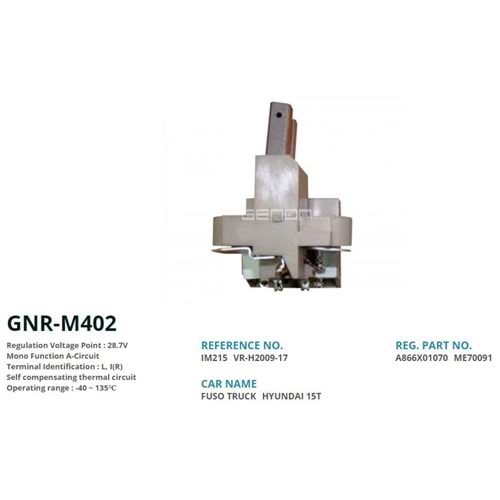 ALTERNATOR KONJEKTOR 24V MITSUBISHI MARATHON IS MAKINASI / FORKLIFT / BELDE KOREA (L, I(R))