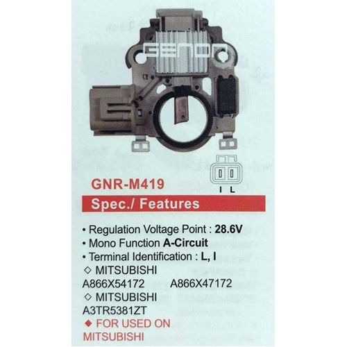 ALTERNATOR KONJEKTOR 24V MITSUBISHI (A866X54172 - A866X47172 - A3TR5381) (L,I)