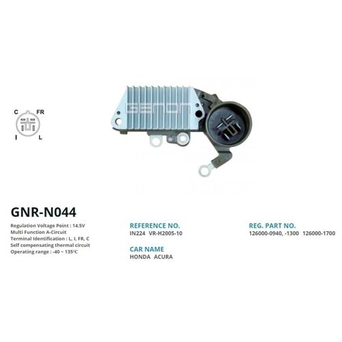 ALTERNATOR KONJEKTOR 12V HONDA CIVIC - ACCORD - C-RX - PRELUDE / ROVER 216 - 416 (L, I, FR, C)