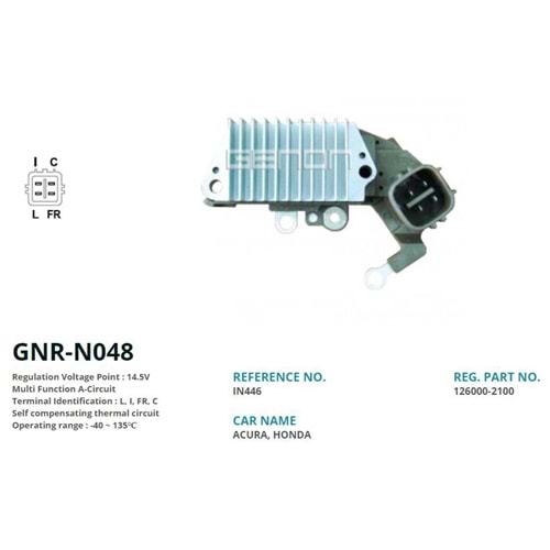 ALTERNATOR KONJEKTOR 12V HONDA CIVIC - HR-V (L, I, FR, C)