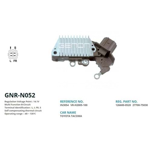 ALTERNATOR KONJEKTOR 12V TOYOTA COROLLA - YARIS (L, I, FR, S)