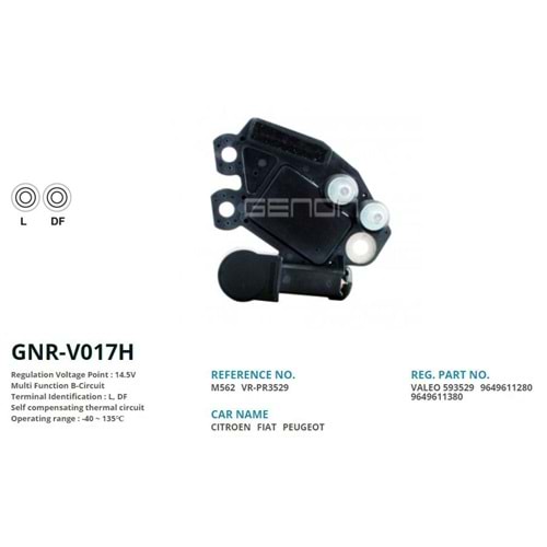 ALTERNATOR KONJEKTOR 12V CITROEN / FIAT / PEUGEOT (IKI CIVATA) (L, DF)