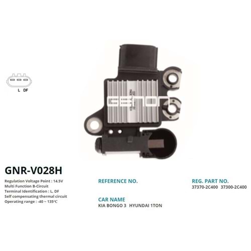 ALTERNATOR KONJEKTOR 12V KIA BONGO 3 / HYUNDAI (L, DF)