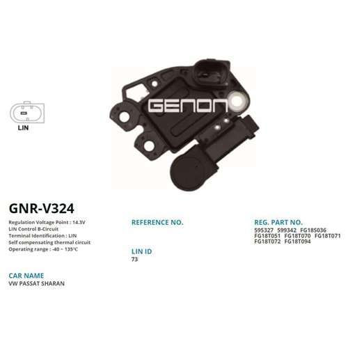 ALTERNATOR KONJEKTOR 12V VOLKSWAGEN PASSAT - TOUAREG / SEAT ALHAMBRA / SKODA SUPERB (LIN)