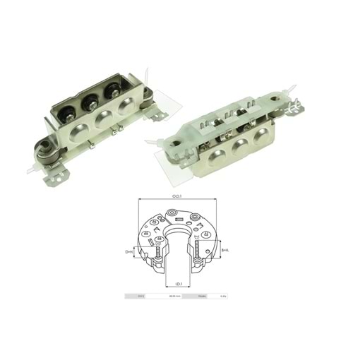 ALT. DIOT TABLASI 71MM MITSUBISHI / NISSAN E.M. SAPLAMASIZ