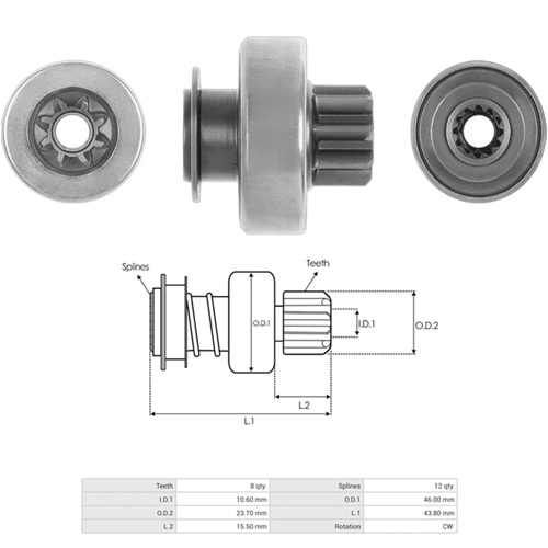 MARS DISLISI 8 DIS CITROEN C3 - C4 / PEUGEOT 206 - 307 / RENAULT CLIO - MEGANE (ZEN-1801 / UMD-5789)