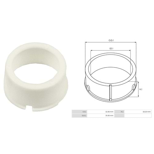 ALTERNATOR RULMAN PLASTIGI BOSCH TIP (1120591060 / CARGO-136235) (BOY:19 IC CAP:32 DIS CAP:35)