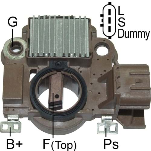 ALTERNATOR KONJEKTOR 12V L-S-DUMMY(X) TERMINAL NISSAN NAVARA 2.5 DCI D40 MOTOR 100-130 AMP 2005->2006