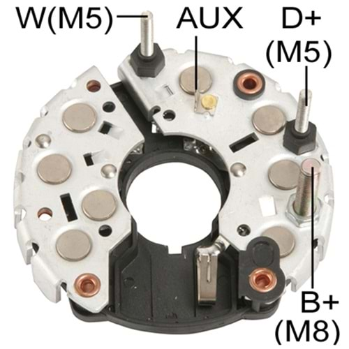 ALTERNATOR DIOT TABLASI IVECO OTOBUS / MERCEDES KAMYON (3 CIVATALI) 120MM