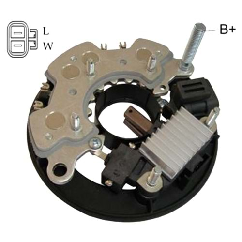 ALTERNATOR DIOT TABLASI 12V L-W TERMINAL OPEL COMBO 1 - 7 D (DIOT TABLASI + KONJEKTOR) (UWA-3513) 100 AMP