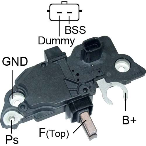 ALTERNATOR KONJEKTOR 12V DUMMY(X)-BSS(COM) TERMINAL RENAULT SERVICING: BOSCH 0124425011 - 013 - 018 - 029 - 034 - 037 - 0