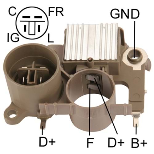 ALTERNATOR KONJEKTOR 12V HONDA CIVIC / CRX 32MM