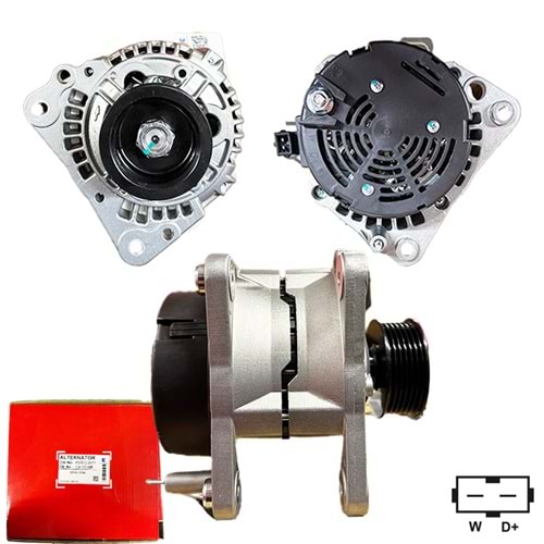 ALTERNATOR (TOYOTA TSUSHO) 12V 90 AMP VOLKSWAGEN TRANSPORTER 2500 TDI - CARAVELLE