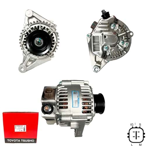 ALTERNATOR (TOYOTA TSUSHO) 12V 90 AMP TOYOTA AVENSIS 1.6-1.8 - COROLLA 1.6-1.8 (101210-0890)