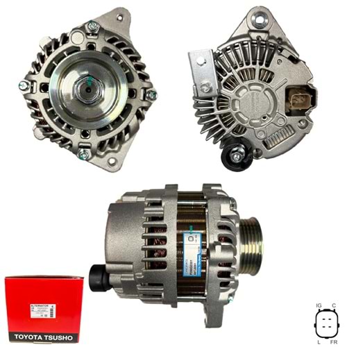 ALTERNATOR (TOYOTA TSUSHO) 12V 95 AMP HONDA CITY - JAZZ - CIVIC 1.4 Y.M. (A5TJ0091)
