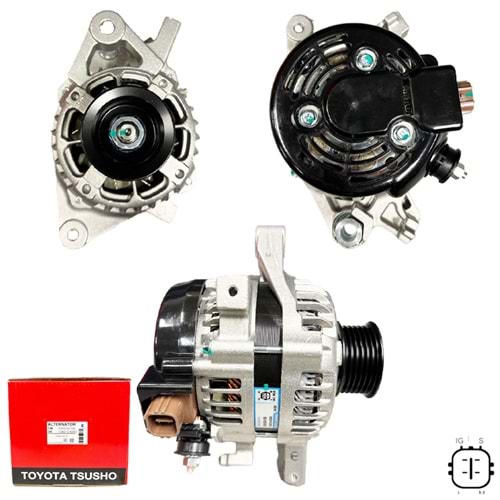ALTERNATOR (TOYOTA TSUSHO) 12V 80 AMP TOYOTA AURIS - COROLLA 1.33 - URBAN CRUISER - YARIS 1.33 (104210-8280)