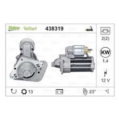 MARS MOTORU 12V 1,4 KW 13 DIS (CW) DACIA / NISSAN / RENAULT 1.5 DCI (UMM-3572)