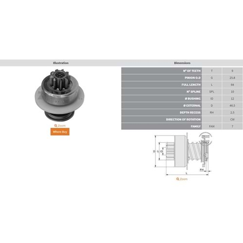 MARS DISLISI 9 DIS MERCEDES BENZ 220 - 230 -280 -300 SEL